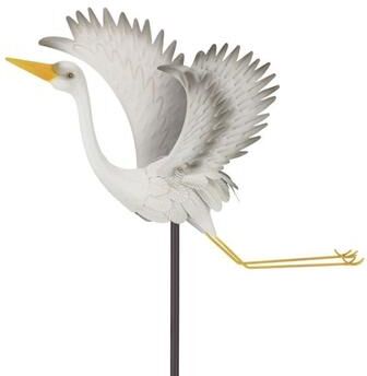 Regal Art & Gift 44 Inch Bird Jiggly Stake - Egret