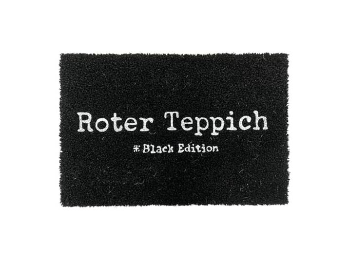 Relaxdays Paillasson en Coco 60 x 40\, Tapis de Porte antidérapant\, résistant aux intempéries\, Noir.