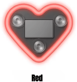 Inspire Curations Solar Heart LED Ambient Car Window Light red