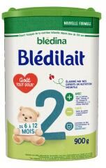 Blédina Bledilait 2ème Âge 900 g de 6 à 12 Mois - Boîte 900 g