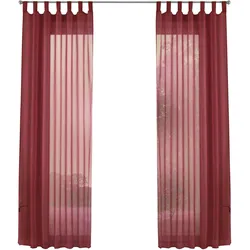 SCHLAUFENGARDINEN Voile 2er Set 175x140 cm Bordeaux