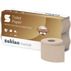 Nordwest, Toilettenpapier, Satino PureSoft Toilettenpapier Kleinrollen 3-lagig 250 Blatt (8 Stk.)