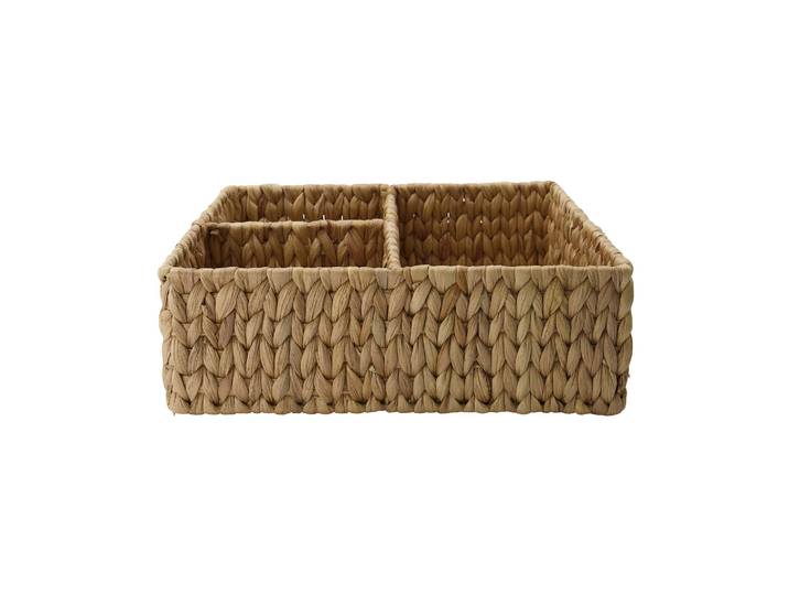 Panier de rangement 3 compartiments jacinthe d'eau naturelle Stor