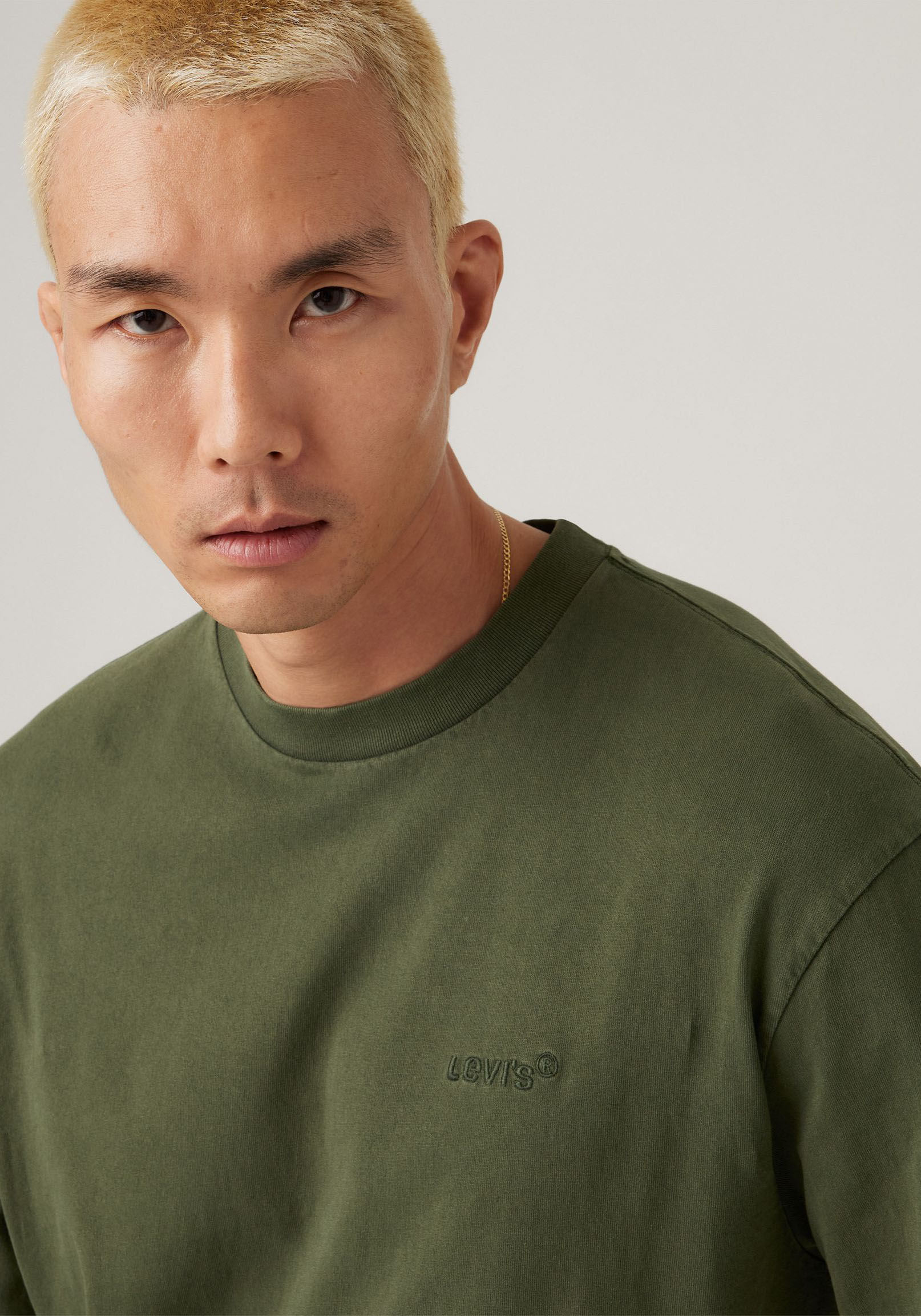 Langarmshirt LEVI'S, Herren, Gr. M, garment dye duffel b, Jersey, Obermaterial: 100% Baumwolle, normal normal, Rundhals, Shirts Langarmshirt, GARMENT- Färbung garment dye duffel b M