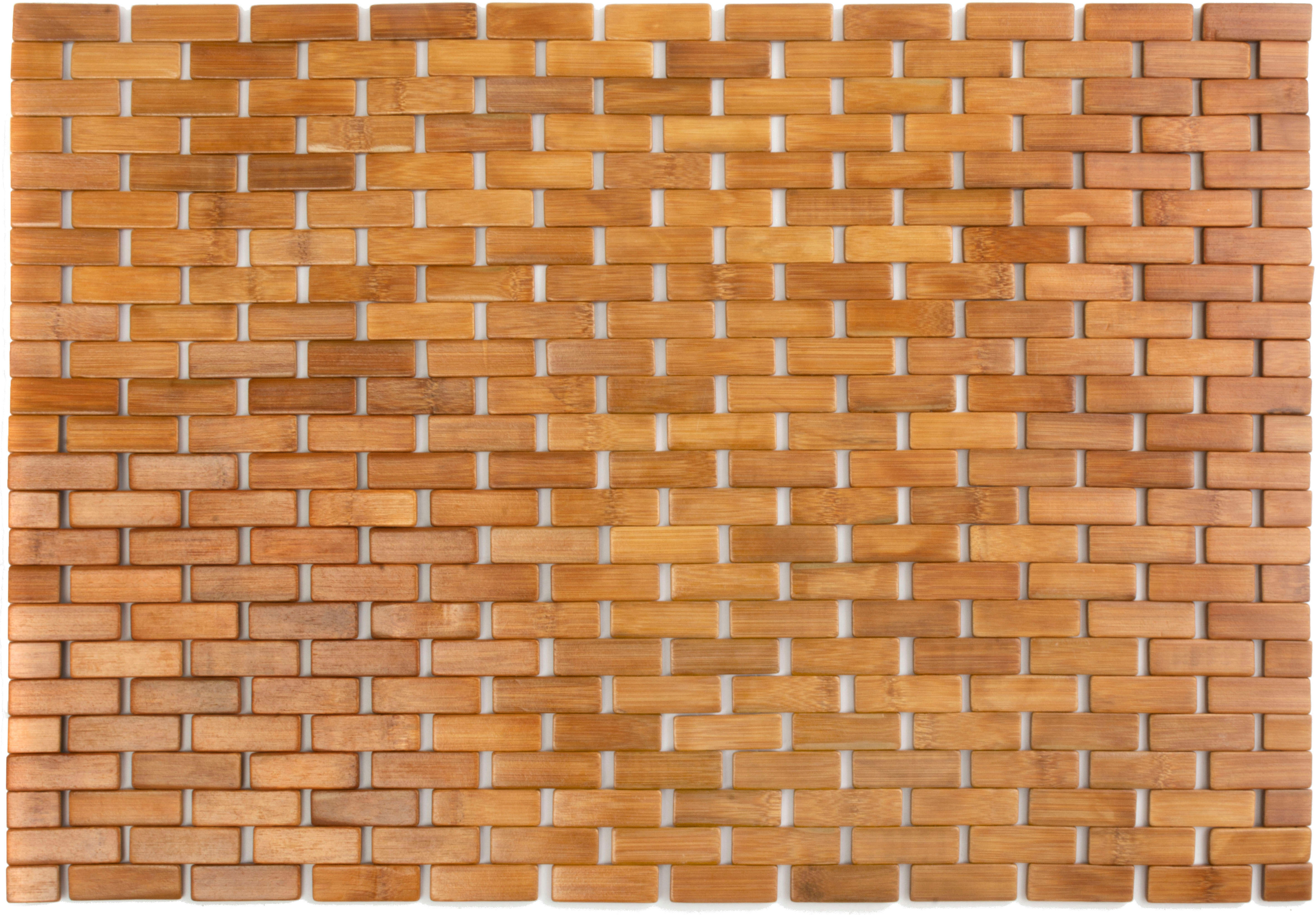 Badematte KLEINE WOLKE "Palito, Badvorleger", beige (natur), H:5mm, Bambus, Holz, Badematten, Badematte, Holzmatte, 100% Bambus, 50x70 cm