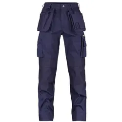 Oxford Arbeitshose mit Holstertaschen und Kniepolstertaschen, dunkelblau, Schrittlänge Standard, Größe 63 - dunkelblau - 63