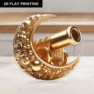 Uplift Curations Moon & Lantern Acrylic Ramadan Decor Crescent Star Desktop Ornament For Home & Office ramadan C