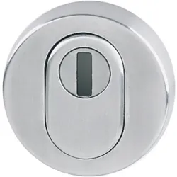 Hoppe, Türgriff + Türgarnitur, Schutzrosette E42ZNSB-ZA Edelstahl F69 rund mit Zylinderabdeckung Stärke 15 mm (Türgriff)