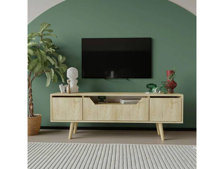 Meuble TV 150 - 3 portes MARFA - Chêne