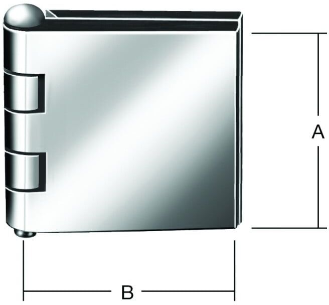 VORMANN Charnière de porte de chariot angulaire L60xH40mm, non percée, brute (000012007)