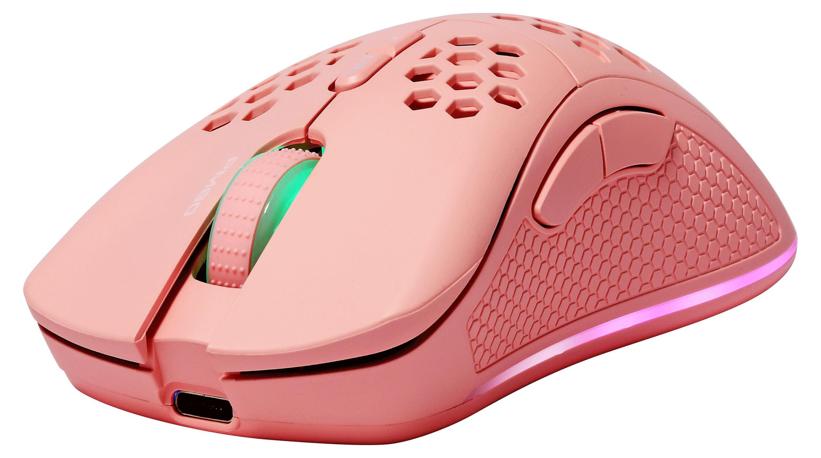 Deltaco GAM-120-P Gaming Maus wireless met RGB, roze