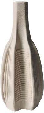 Sagebrook Home Trafford 3D Printed Vase, Ivory