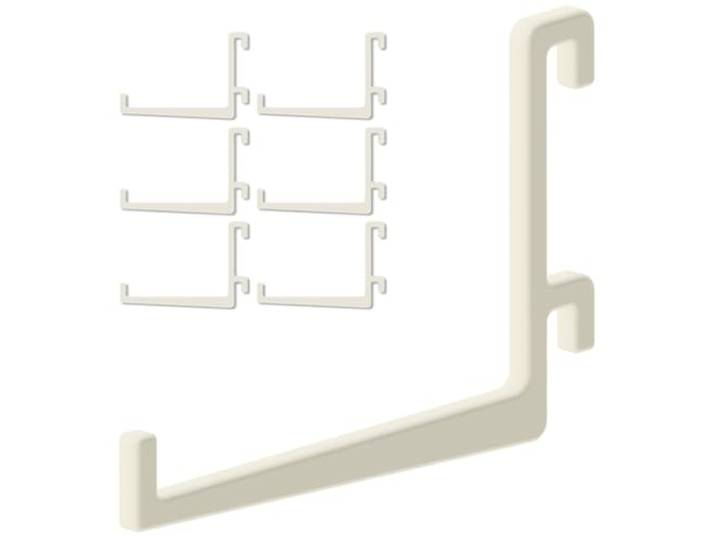 6 crochets pour panneau perforé Ikea Skadis\, en L droit 75mm Support mural\, plaque pour outils et accessoires