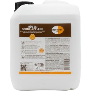 Renuwell Möbelpolitur Möbel-Schnellpflege, für alle Holzarten, mit Bienenwachs, 5 Liter