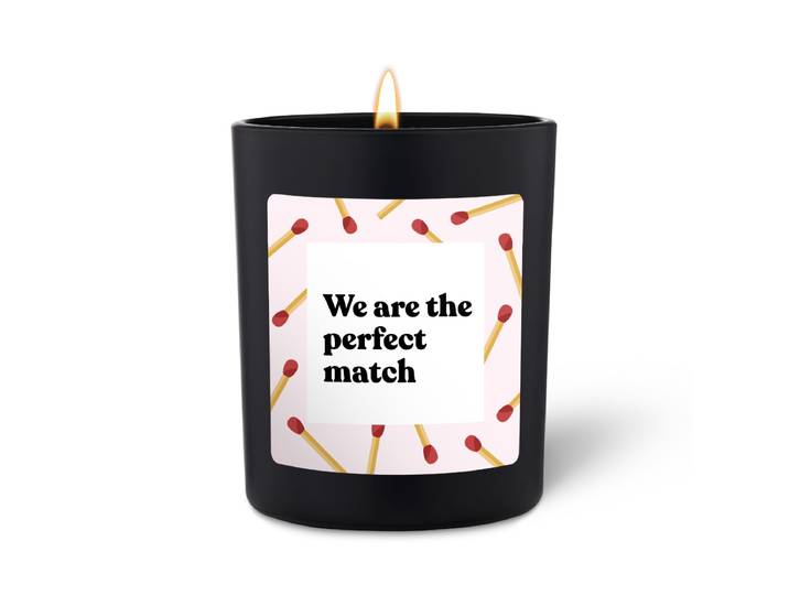 Duftkerze Schwarz Woody We are the perfect match