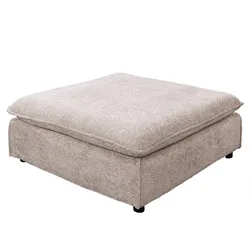 riess-ambiente Hocker HEAVEN - groß 100cm champagner beige Bouclé Polsterhocker Federkern pflegeleicht