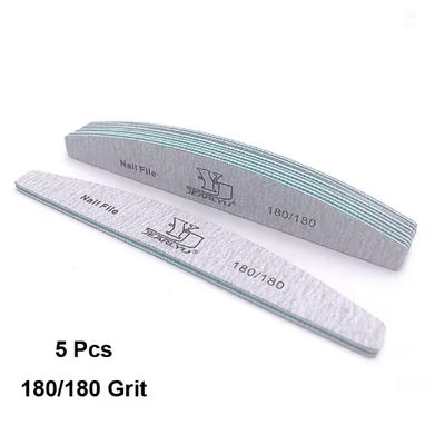 Professional Nail File Set Multi Grit Sandpaper Manicure Tools 5 Piece grit 180