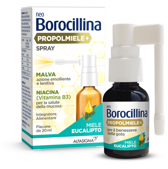 Alfasigma NeoBorocillina Propolmiele+ Spray Gola Gusto Miele Eucalipto 20ml