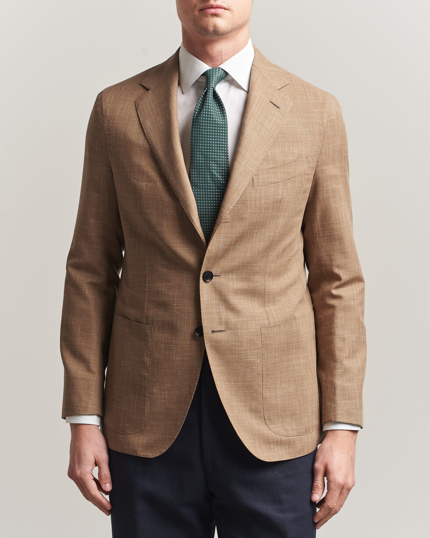 Caruso Aida Wool/Silk Blazer Brown men 52 Brun