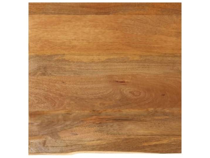 GHVBNMF Tischplatte 80x80x2,5 cm Massivholz Mango mit Baumkante Rustikale Ersatztischplatte aus Echtholz für Esszimmer und Bistro, ideal kombinierbar mit variablen Untergestellen.