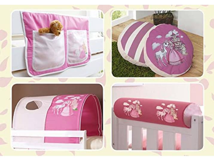 TiCAA Kinder Hochbett Zubehör Set 4-teilig