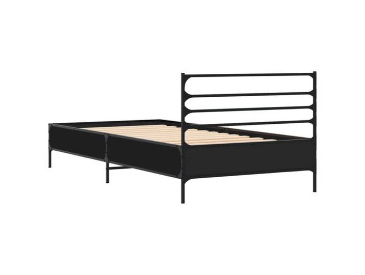 NEUF Lit simple Cadre de lit - 1 place/personne - sans matelas noir 90 x 190cm FR00_90018054566