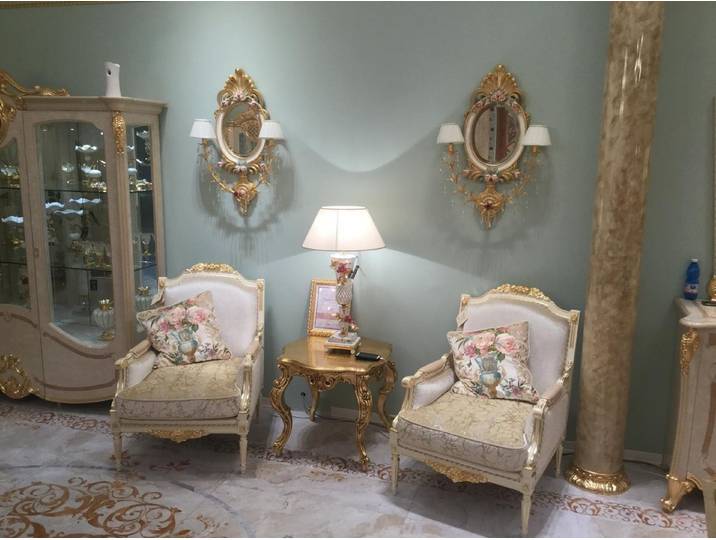 JVmoebel Sofa Elegantes Wohnzimmerset in klassisch-weißer Farbgebung mit Holzdetails, Set, Made in Europa
