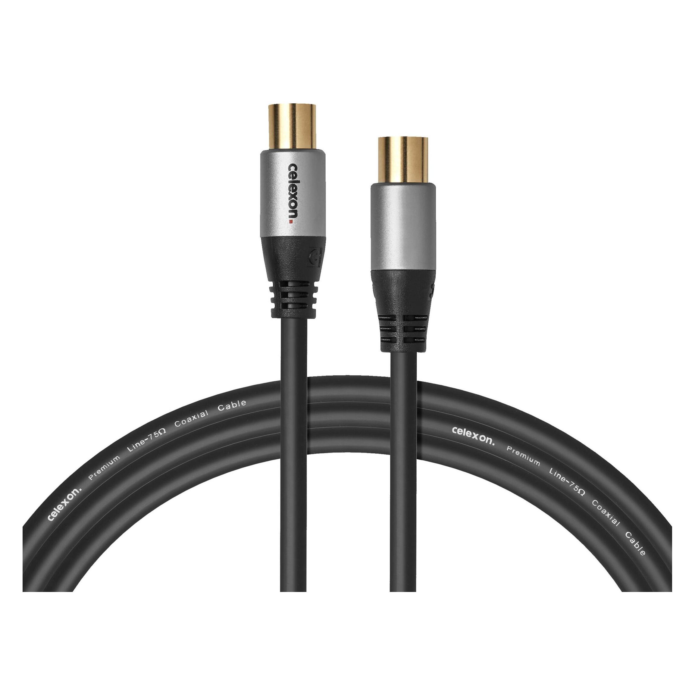 Celexon IEC TV Antennenkabel 10,0m - Professional Line (85 dB, Antennenkabel) (1000015574)