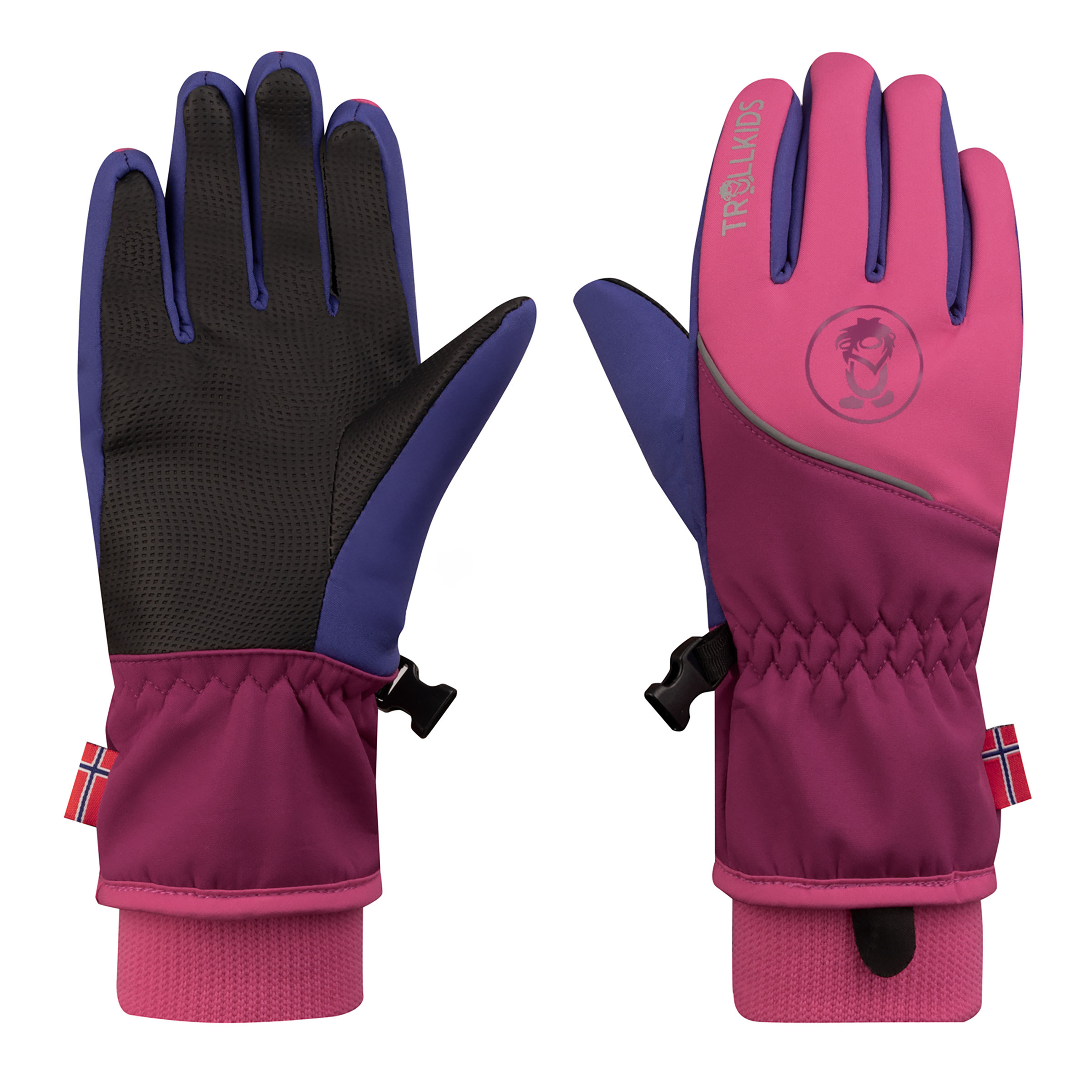 Trollkids Trolltunga Kinder Fingerhandschuhe lila Größe 4 Trekking Atmungsaktiv Wasserabweisend