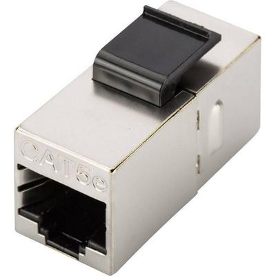 Digitus RJ45 / RJ45-Kupplung Netzwerk Adapter CAT 5e [1x RJ45-Buchse, RJ45-Buchse 8p8c - 1x RJ45-Buchse, RJ45-Buchse 8p8c] Nickel