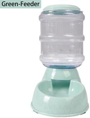 Uplifted Finds Automatic Gravity Pet Feeder & Waterer Set green Feeder