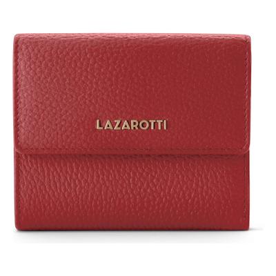 Geldbörse LAZAROTTI "Bologna Leather Geldbörse Leder 12 cm", Damen, rot, Leder, Kleinlederwaren
