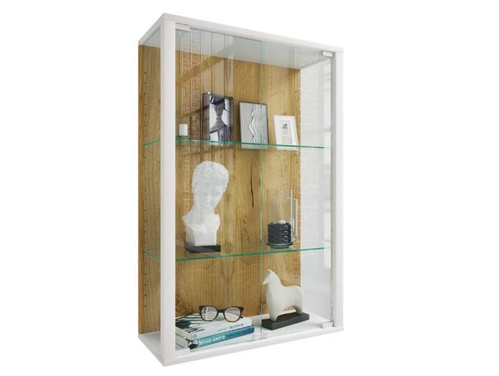VCM Hängevitrine Udina B. 60 x T. 25 x H. 80 cm Präsentation und Aufbewahrung von Sammlerstücken, Wohnzimmer oder Büro