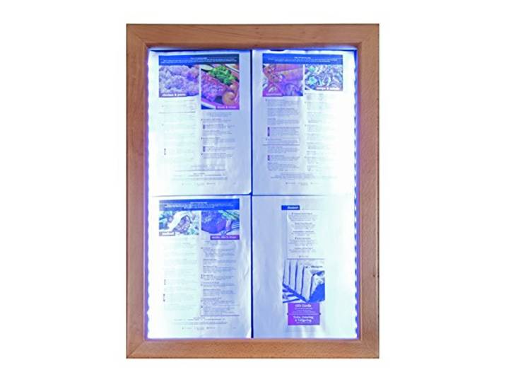 Securit MCS-4A4-WLTE LED-Schaukasten Classic, 4 x DIN A4, Teak, braun (teak)