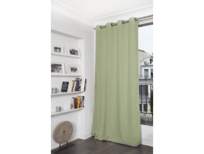 Rideau occultant oeillets vert mc540 140lx260h