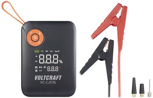 VOLTCRAFT Schnellstartsystem VC-CJS76 VC-16024485 Starthilfestrom (12 V)=300A 12 V-Ausgang 2x, USB-Steckdose 2x, Lade- und