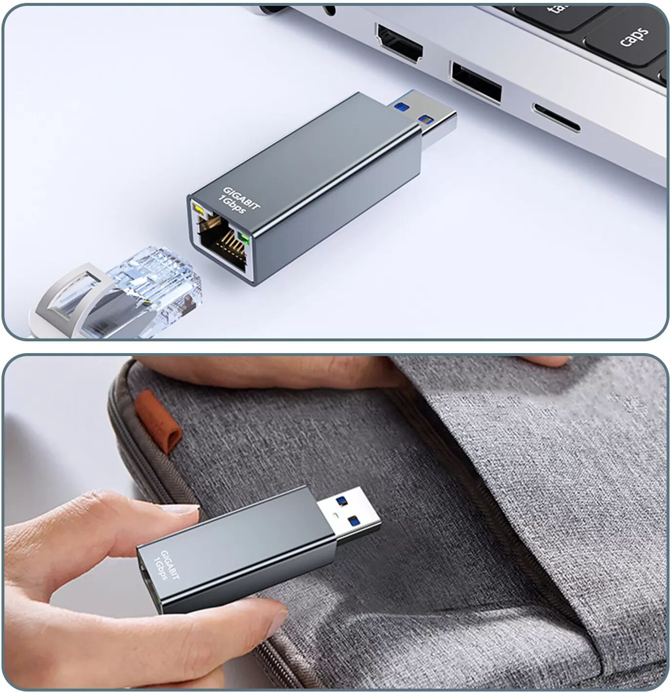 INF Convertisseur de câble Ethernet Gigabit USB 3.0 vers port réseau RJ45