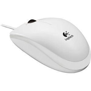 Logitech Maus B100 optische Kabelmaus, 3 Tasten, 800 dpi, weiß
