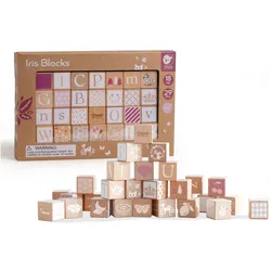 Classic World Puzzle aus hölzernen Pastellblöcken. Lernen, Buchstabenmuster zu zählen. 29 El.