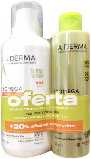 A-Derma Exómega Control Bálsamo Emoliente 400ml Con Aceite De Ducha Oferta 200ml