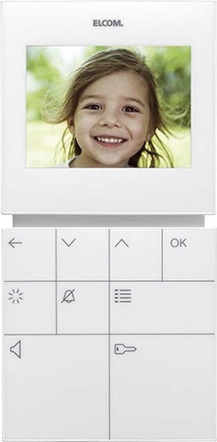 ELCOM i2-Bus videosproeksysteem BVF-510 WS, 2-draads intercom voor binnenshuis, wit