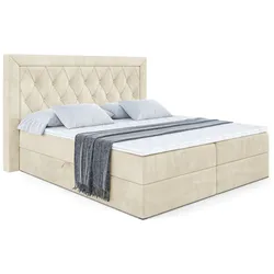 BOXBETT mit H3-Matratze und Lattenrost - NOEL - 200x200 Beige
