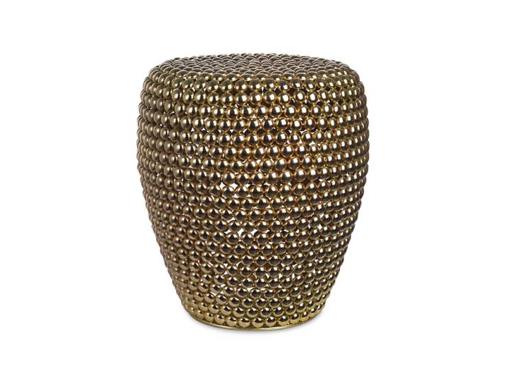 Handgefertigter Design Hocker & Beistelltisch „Dot“ Silber Pols Potten