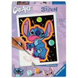 Ravensburger CreArt, Malen nach Zahlen Adults Trend - Disney Stitch: Verloren im All