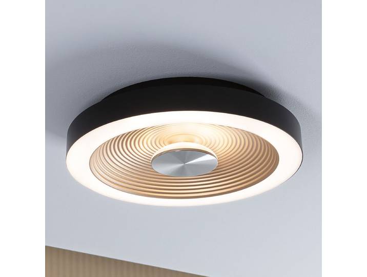 Plafonnier LED Ø 32cm Doré/Noir/Noir/Doré Polycarbonate LED Module LED