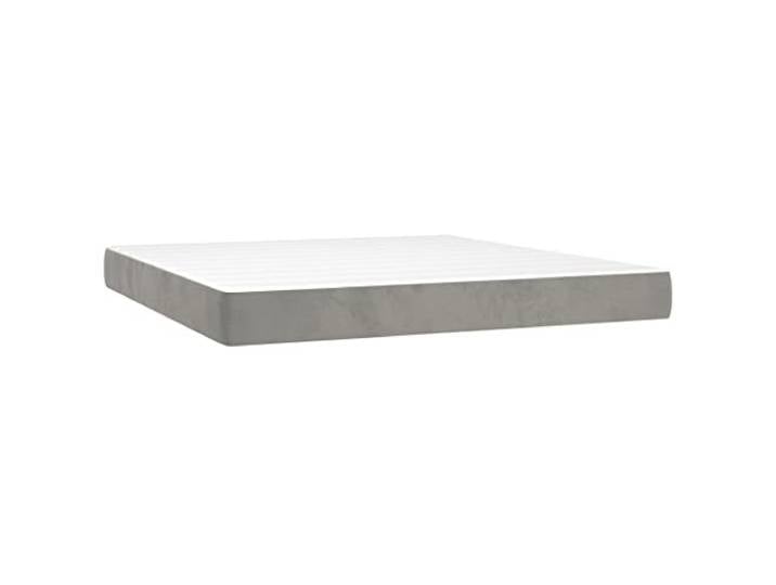 MNCVXAXG Queen Matratze 152 x 203 x 20 cm Samt Hellgrau Taschenfedern, bequemer Schaum, mittlere bis harte Unterstützung, 100% Polyester