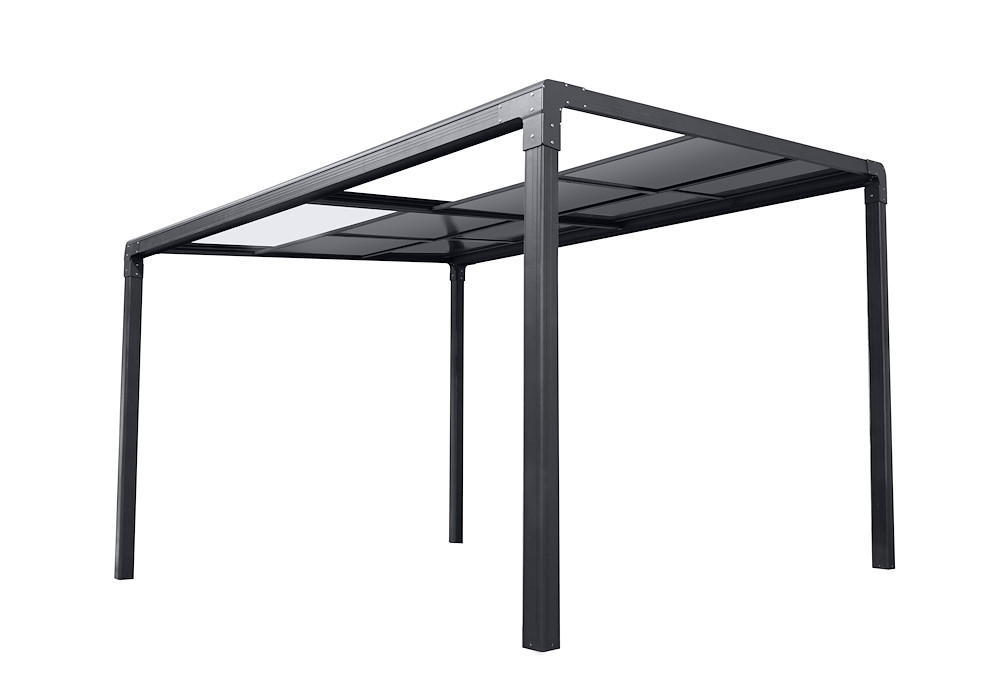 JUNGELMAR Terrassenüberdachung Air II 392x305x223/262cm, anthrazit 16956178