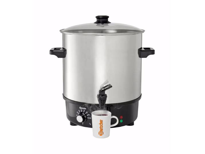 Bartscher Glühweintopf 25 Liter – Gastro Kaffeemaschine/Gastro Getränkespender – edelstahl