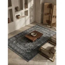 Kurzflorteppich TANNHEIM, orientalisch, Grau, 200 x 290 cm