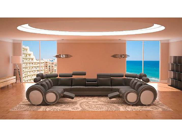 JVmoebel Wohnlandschaft Schwarzes Sofa aus Textil mit stilvollem Design und hoher Haltbarkeit, 1 Teile, Made in Europa